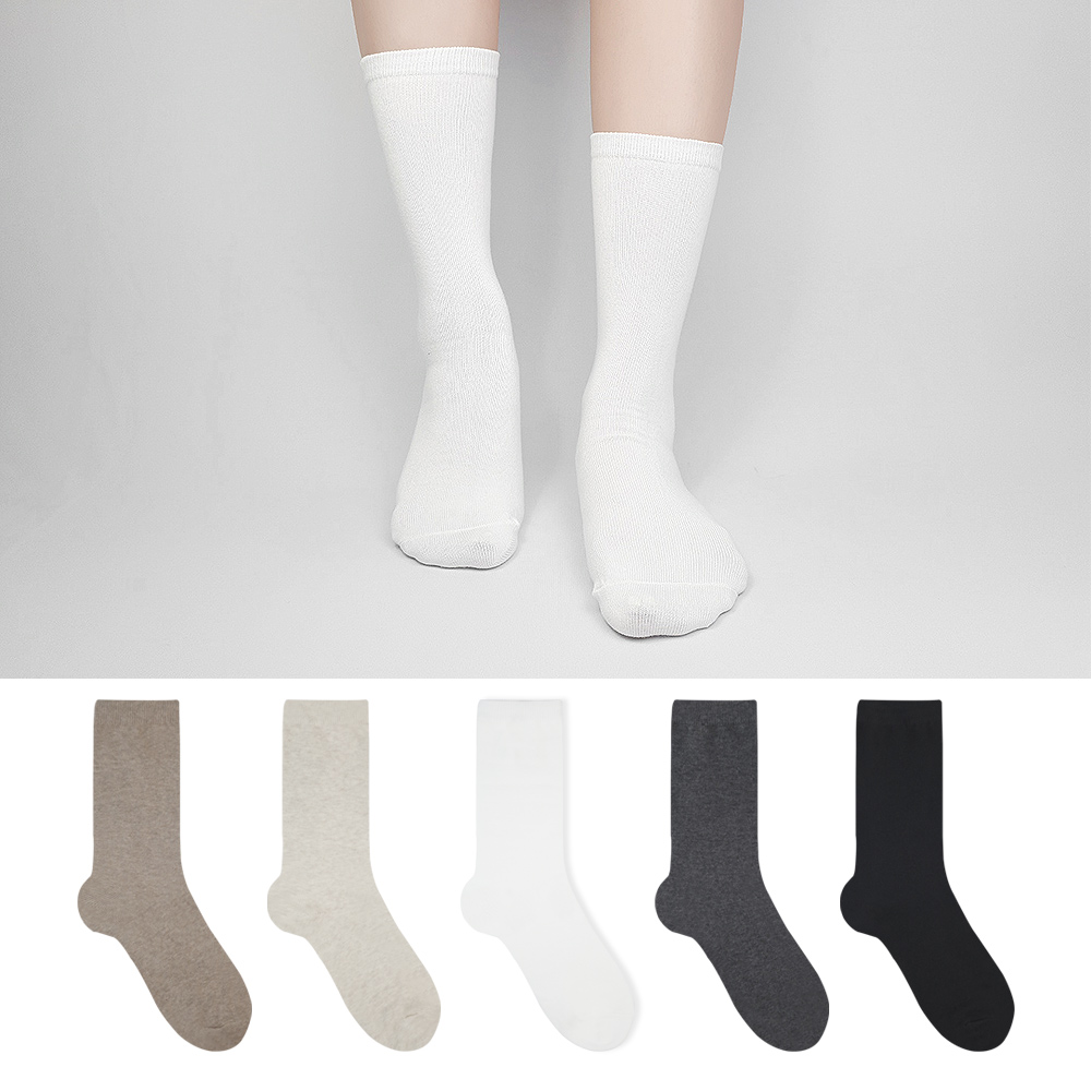 여자 긴목 무지 양말 10켤레 세트 20cm 롱삭스