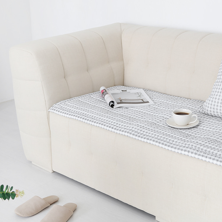 쿠르쿨 시원한 시어서커 여름 냉감 소파패드 쿨매트 3인용