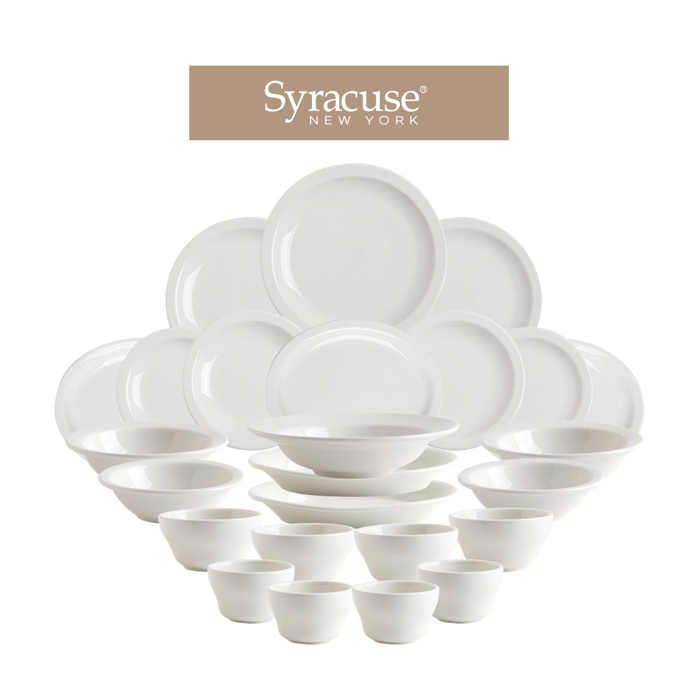 시라쿠스 뉴욕 빈티지 도자기 신혼 식기 그릇세트 / 25종, 4인홈세트, 1세트