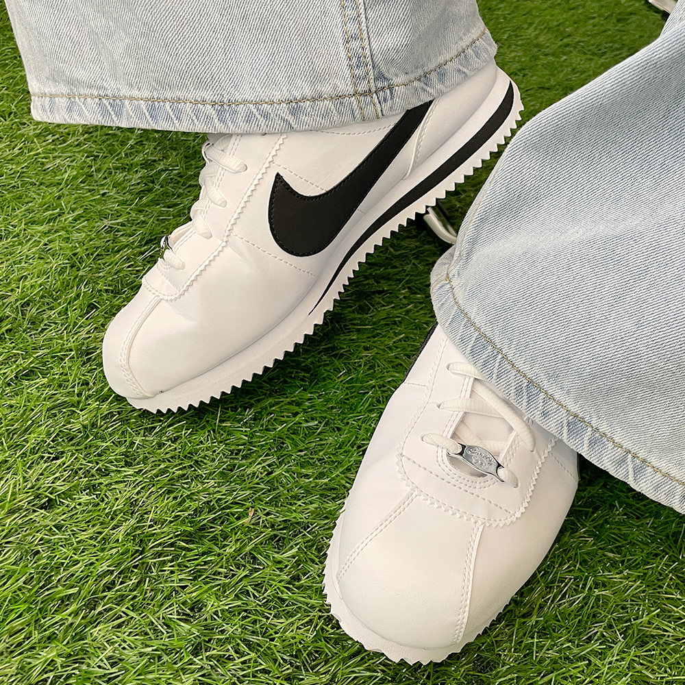 (국내매장판) 나이키 코르테즈 레더 블랙 화이트 흰검 검흰