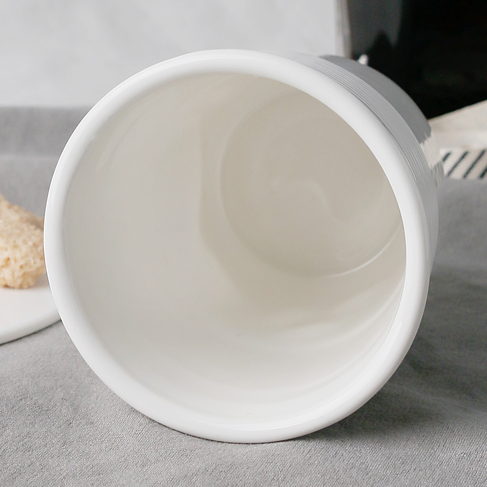 찌그러진 머그컵 화이트 230ml 친환경 종이컵 대용 커피 도자기 물컵 - 상세 이미지 4