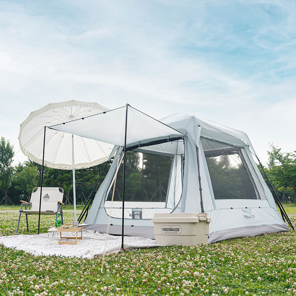 빈슨메시프 하모니 스위트 원터치 텐트 캠핑 그늘막 오토 팝업 낚시 모기장 감성텐트