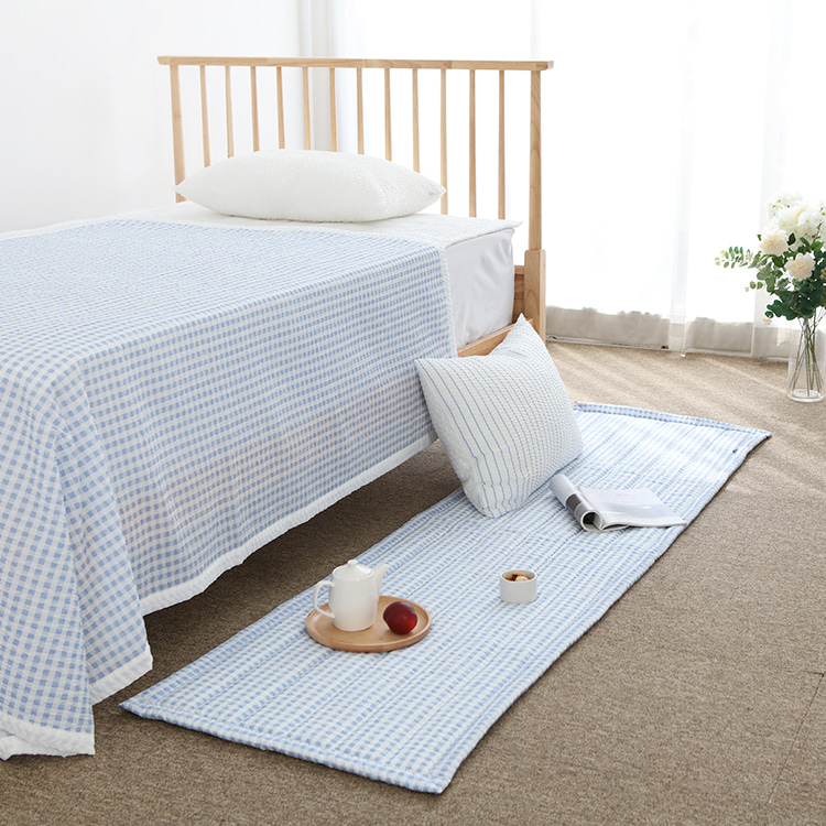 쿠르쿨 시원한 시어서커 여름 냉감 소파패드 쿨매트 3인용