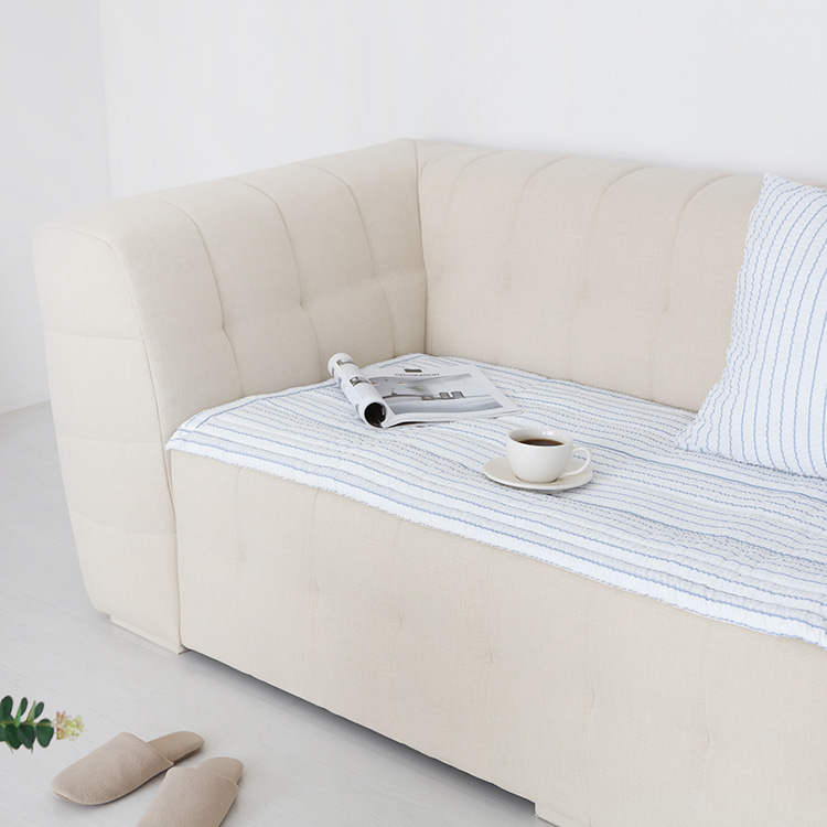 쿠르쿨 시원한 시어서커 여름 냉감 소파패드 쿨매트 3인용