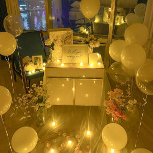 프로포즈 용품 세트 소품 결혼 이벤트 답 트렁크 풍선 액자 로즈골드 실사용 후기 | 효과 있을까? - 상품 이미지 2