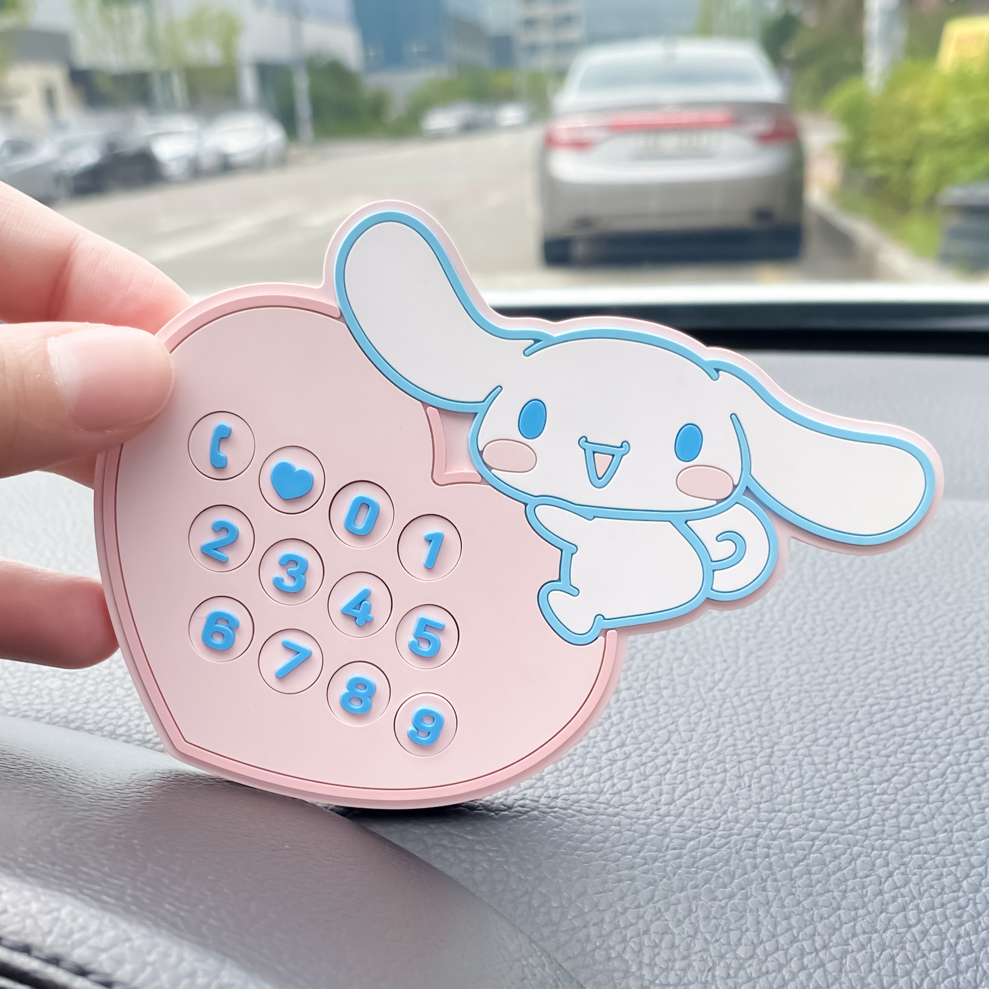 벨르아망 산리오캐릭터즈 자동차 주차번호판 주차알림판 차량 전화번호판 시나모롤