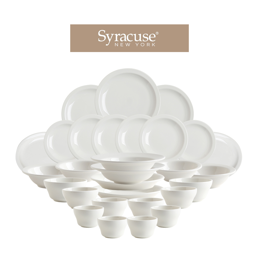 시라쿠스 뉴욕 빈티지 도자기 신혼 식기 그릇세트 / 29종, 4인홈세트, 1세트