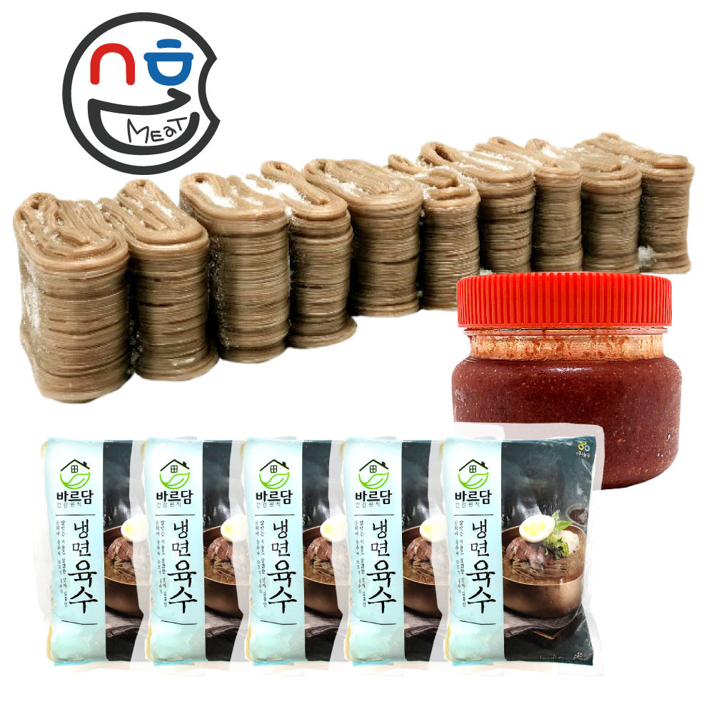하남이조푸드 평양냉면 (2kg, 냉면육수 350g 5봉, 비빔장 500g) 10인분 세트