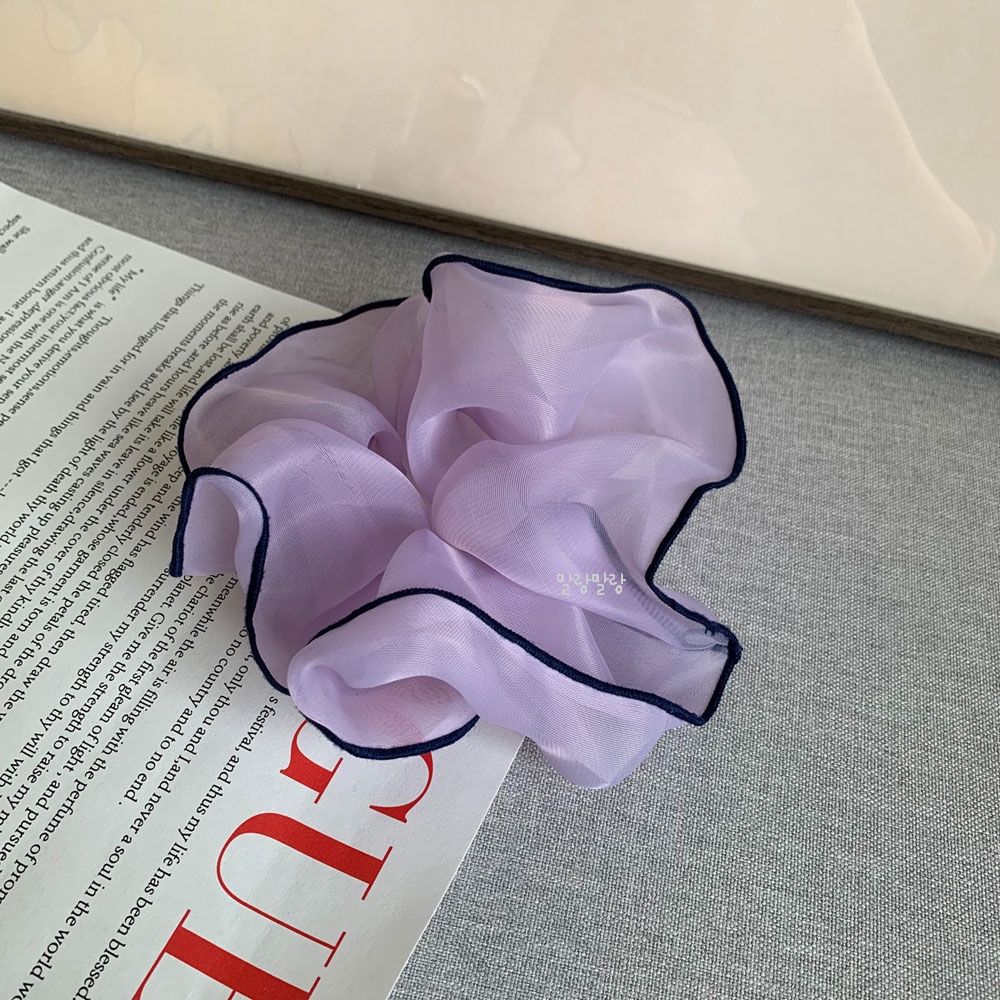 오간자 머리끈 쉬폰 곱창밴드 헤어슈슈 풍성한 스크런치 - 상세 이미지 5