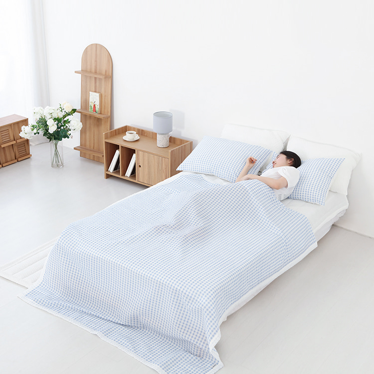 쿠르쿨 시어서커 여름 홑이불 SS+베개커버 2개입