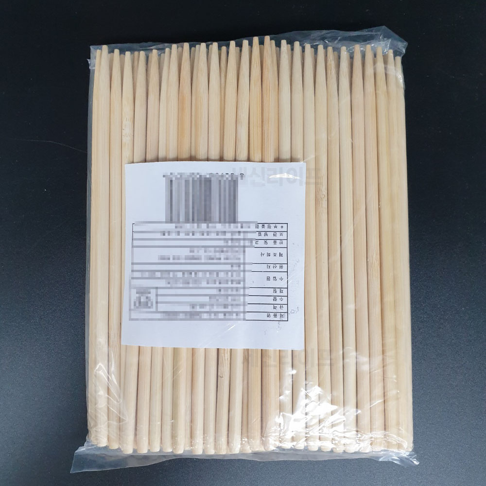 대나무 탕후루 꼬지 꼬치 4파이 28cm 500개 업소용 대용량 과일 산적 나무 꼬치 꽂이 - 상세 이미지 4