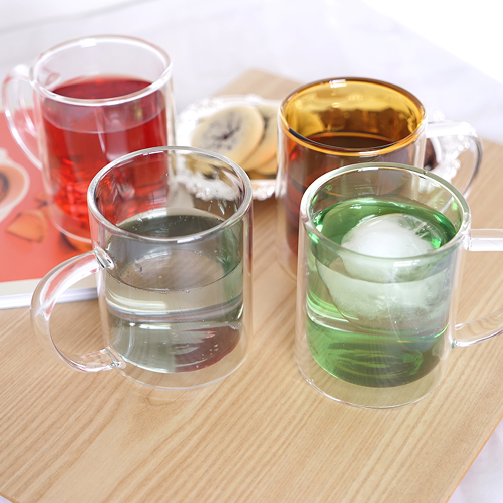 더블월 이중 내열 유리컵 300ml 머그컵 유리 머그잔 투명 - 상세 이미지 5