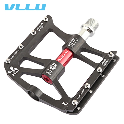[한국자전거총판] 페달 VLLU ALNC1060 블랙/레드, 티탄엑슬(20) - 상품 이미지