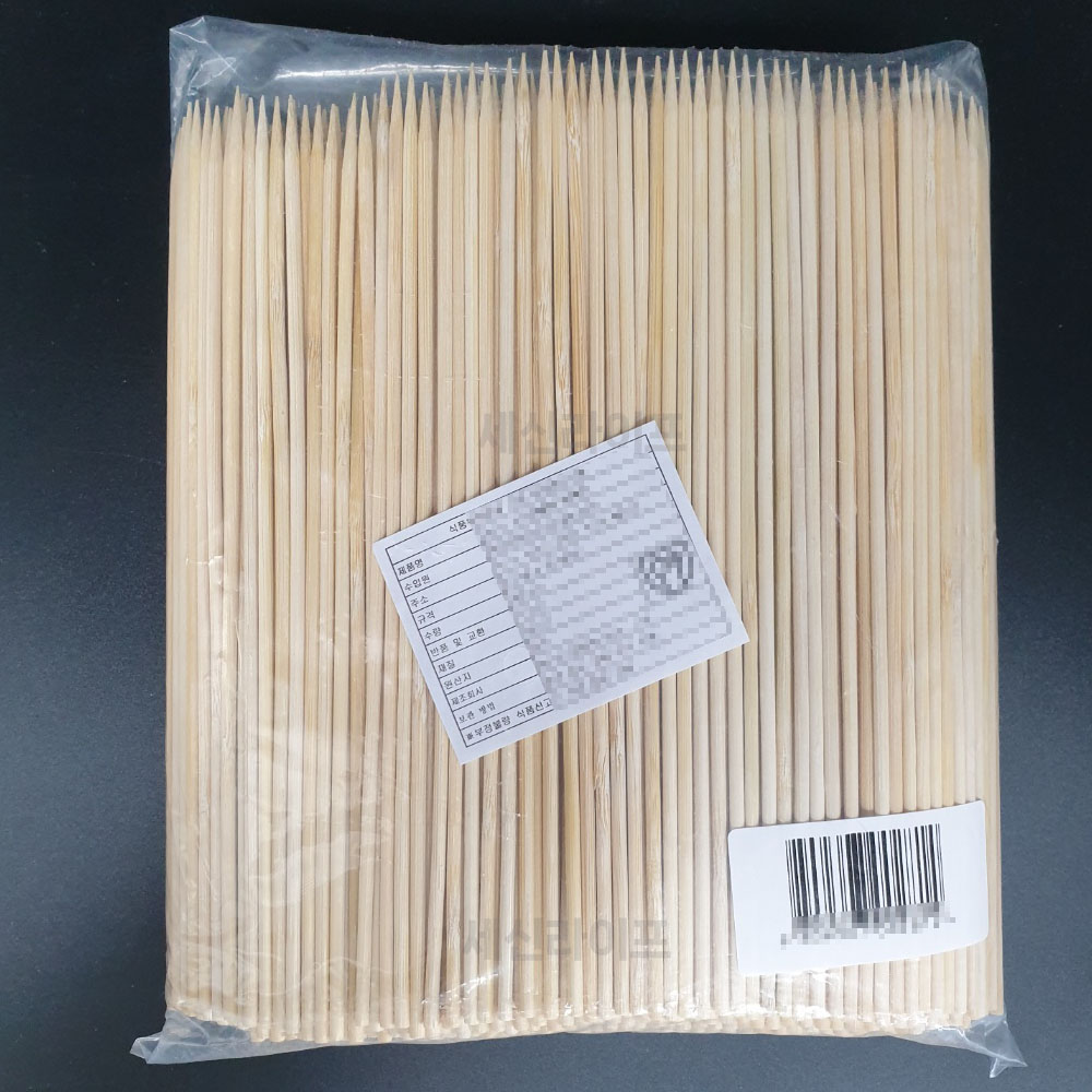 대나무 탕후루 꼬지 꼬치 4파이 28cm 500개 업소용 대용량 과일 산적 나무 꼬치 꽂이 - 상세 이미지 3