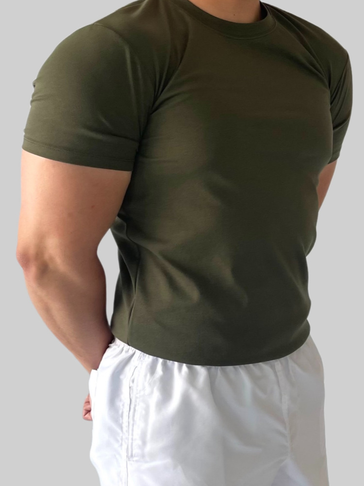 1+1 머슬핏반팔 어깨넓어보이는반팔 목안늘어나는티 이미지 8