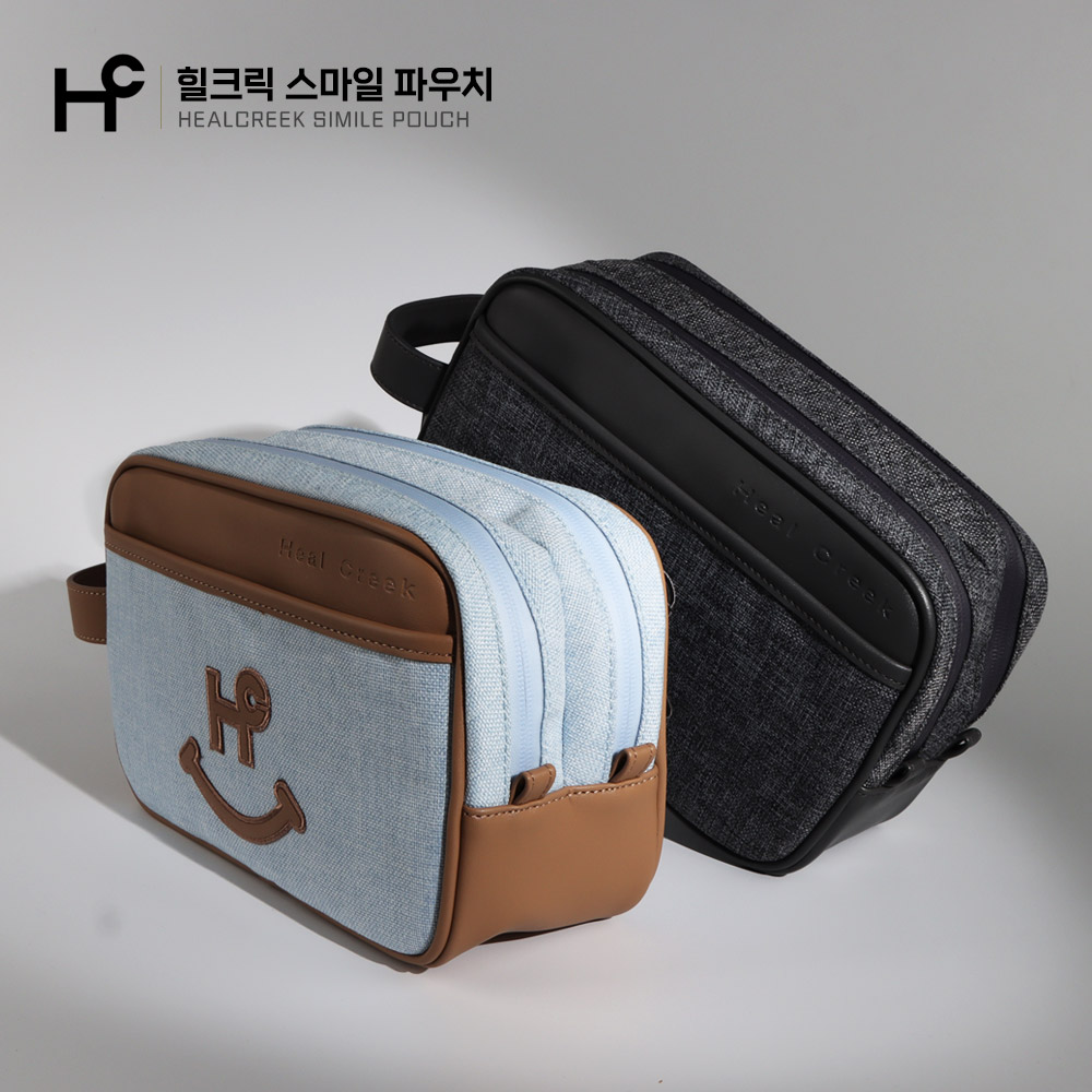 힐크릭 스마일 투지퍼 2단 골프 파우치 HCPO-O07-TLC - 상세 이미지 5