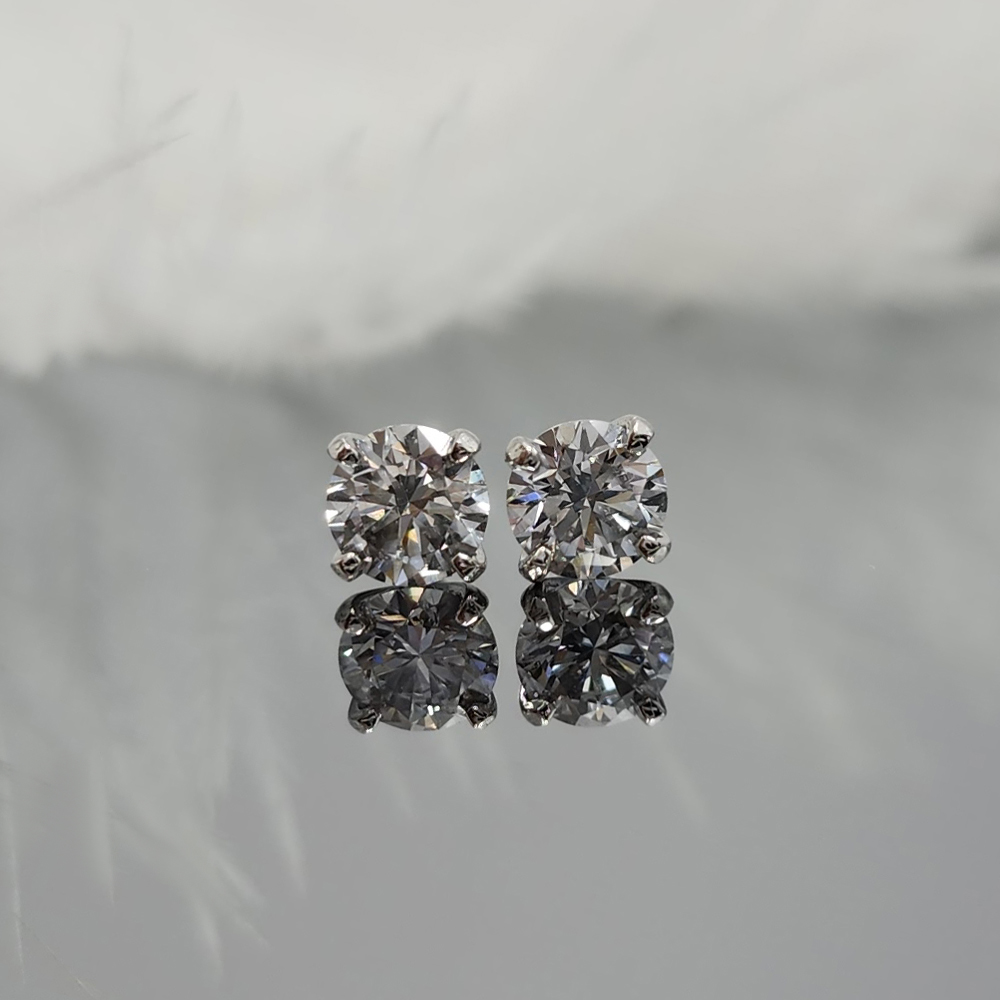 랩그로운 다이아몬드 크라운 4발세팅 3부5부 다이아귀걸이