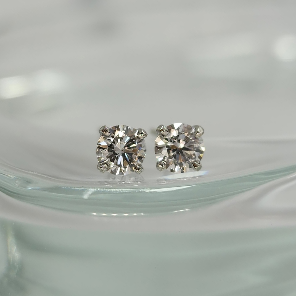 랩그로운 다이아몬드 크라운 4발세팅 3부5부 다이아귀걸이