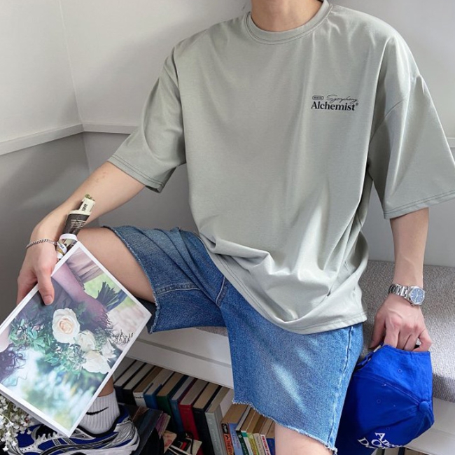 남자 알케 여름 박스 오버핏 아이스 분또 반팔티 95-110 - 상세 이미지 4