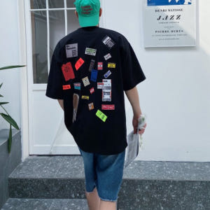 남자 머서 여름 박스 오버핏 스트릿 아이스 분또 패치 반팔티 착용 후기 | 사이즈/핏 총정리 - 상품 이미지 3