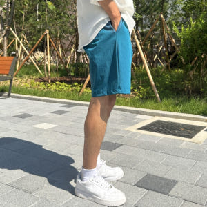 남자 브레슬러 여름 에어 쿨링 버뮤다 스판 밴딩 반바지 착용 후기 | 사이즈/핏 총정리 - 상품 이미지 4