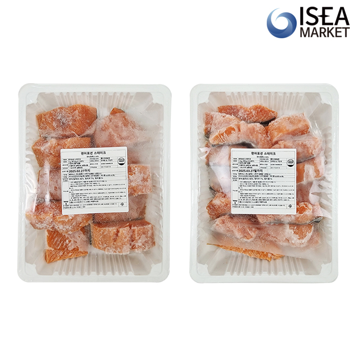 연어포션 스테이크 1kg 연어구이용 슬라이스 (업소용 도매) 이미지 2