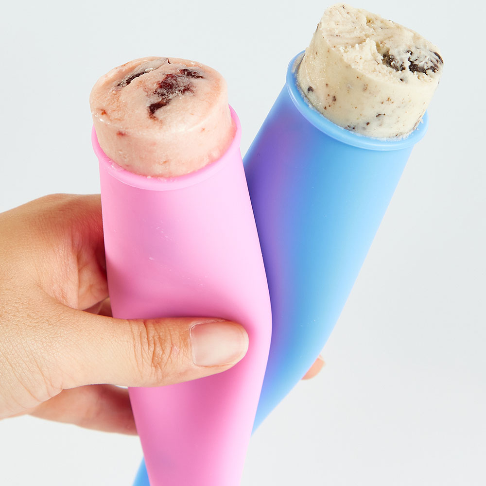 플렉스앤락 4p 국산 실리콘 아이스크림 메이커 샤베트 틀 바 몰드 폴라포 모양 얼음 틀 폴라팝