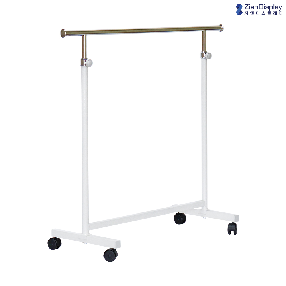지엔 반조립 이동식 바퀴 헹거 옷방 드레스룸 매장 스테인리스 철제행거