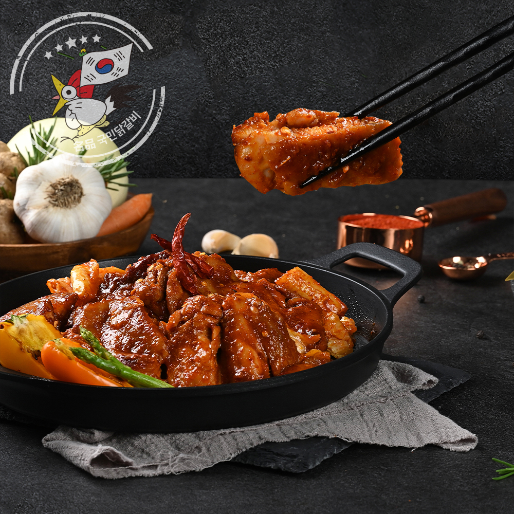 두루푸드 국민닭갈비 춘천닭갈비 택배 홈파티 캠핑요리 올인원세트 - 상세 이미지 4