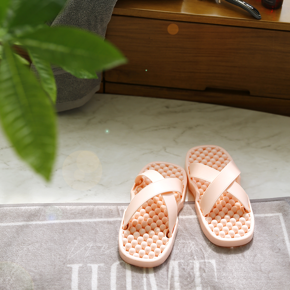 물빠짐 양방향 지압 욕실화 핑크 욕실 베란다 화장실 양면 PVC 다용도 실내화