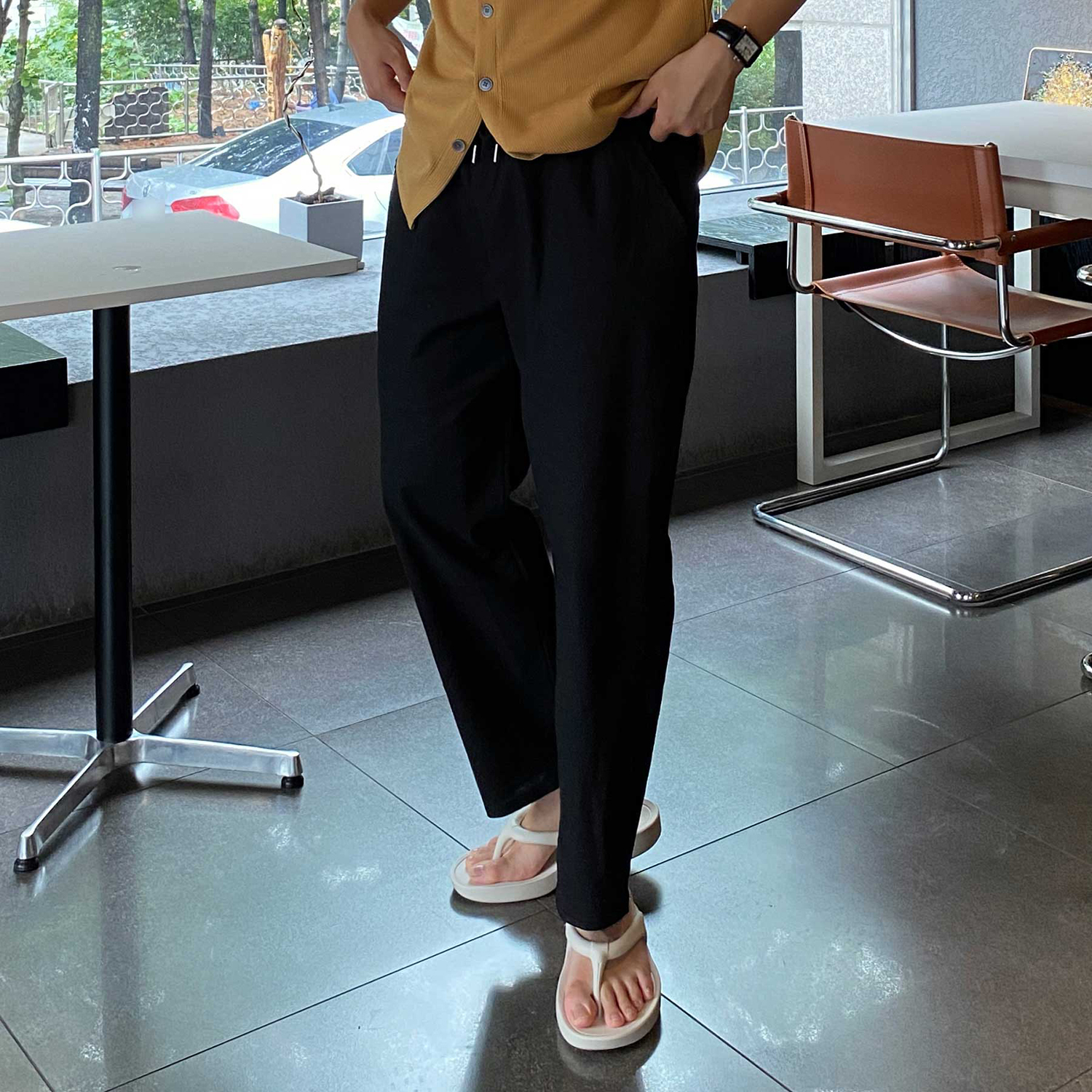 남자린넨슬랙스 남자마바지 흰바지 - 상세 이미지 2