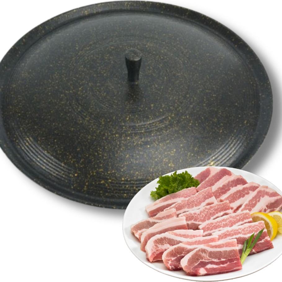 대형 솥뚜껑 불판 삼겹살판 고깃집 불판 코팅불판 50cm