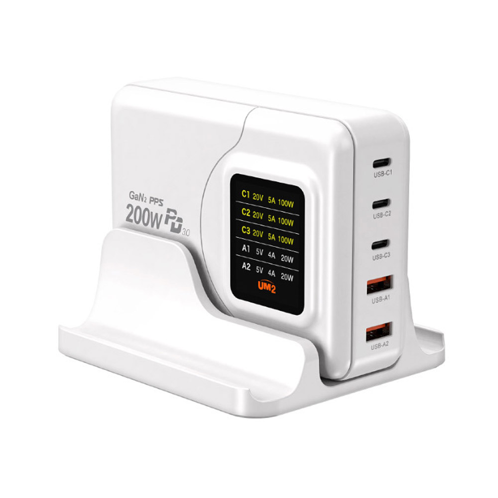 200W 노트북 디스플레이 PD USB C타입 PPS 고속멀티 GAN 충전기 LCD220 - 상세 이미지 4