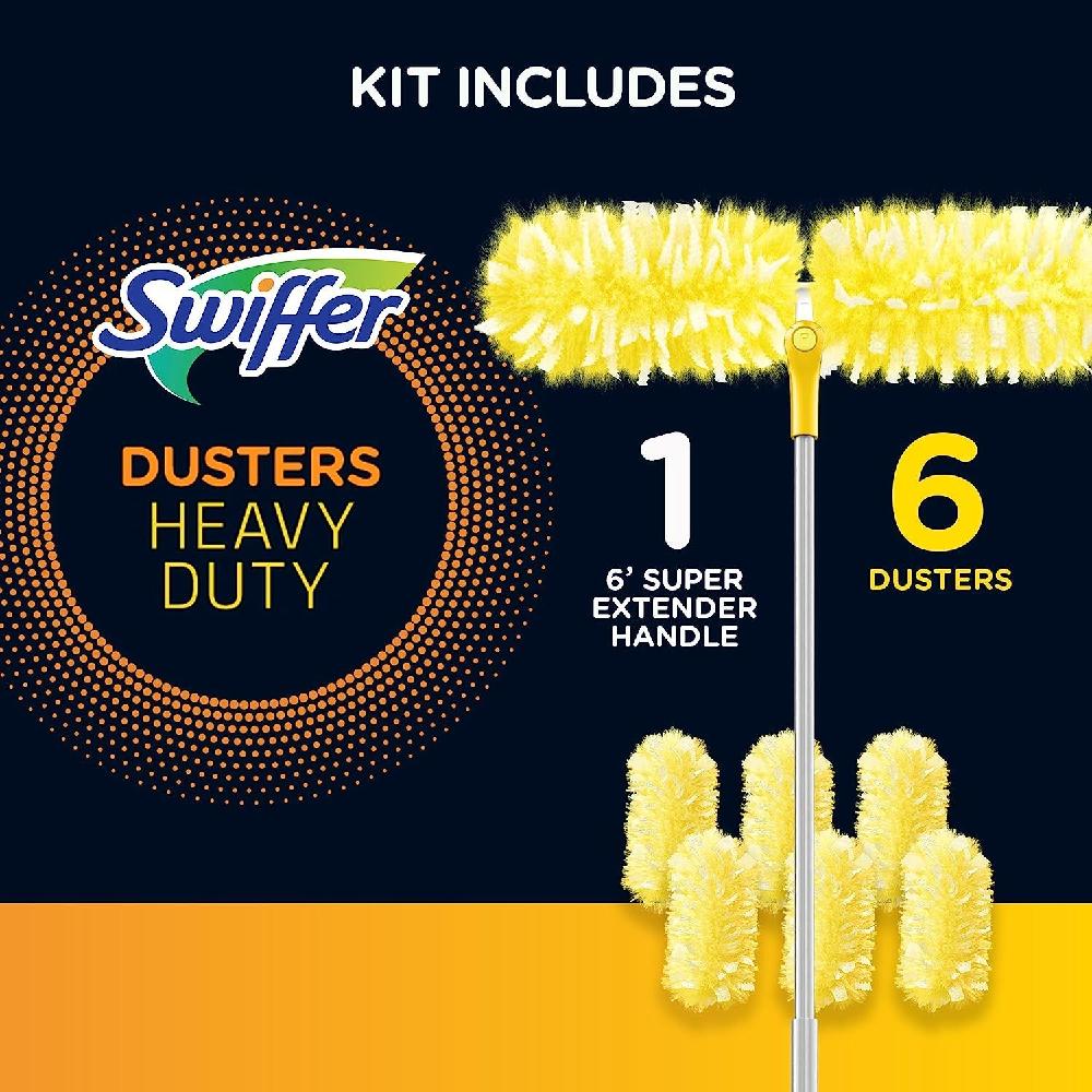 Swiffer Ceiling Fan 스위퍼 천장  핸들 스타터 키트 헤비 듀티 리필 6개 - 상세 이미지 3