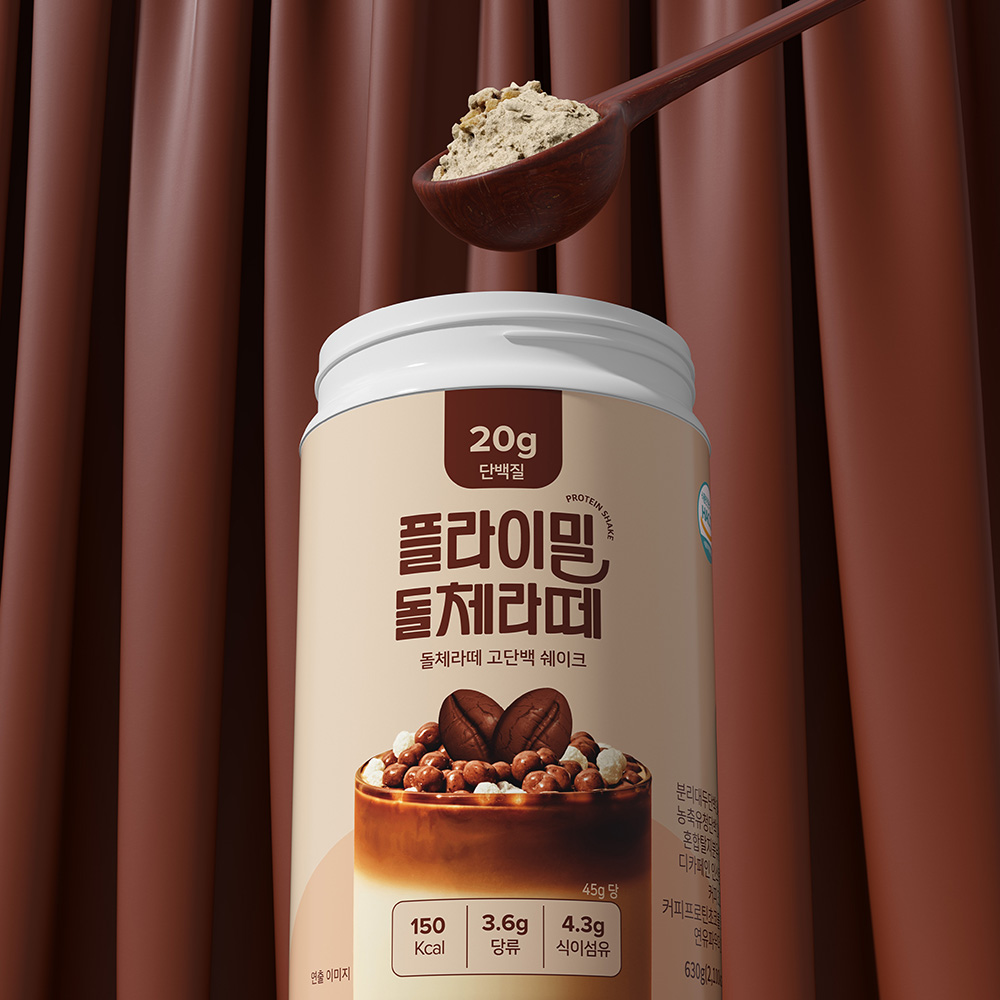 플라이밀 단백질 쉐이크 대용량 돌체라떼, 630g, 1개 - 상세 이미지 2