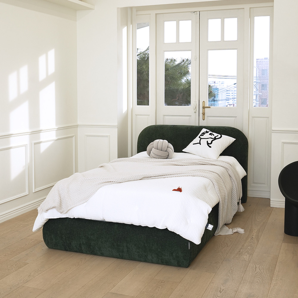 슬립퍼 티라 신혼부부 패브릭 침대 저상형 호텔침대 프레임 퀸 D/Q