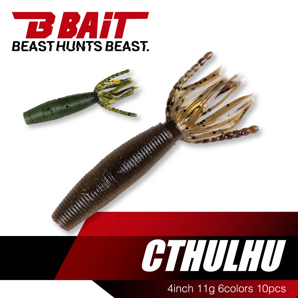 비베이트 B-BAIT 크툴루 루어웜 소프트베이트 4인치 - 상품 이미지