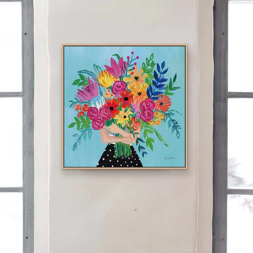 거실 현관 인테리어 집들이선물 예쁜그림 꽃다발 II 파리다 자만 5종 원목띄움 그림액자 - 상세 이미지 2