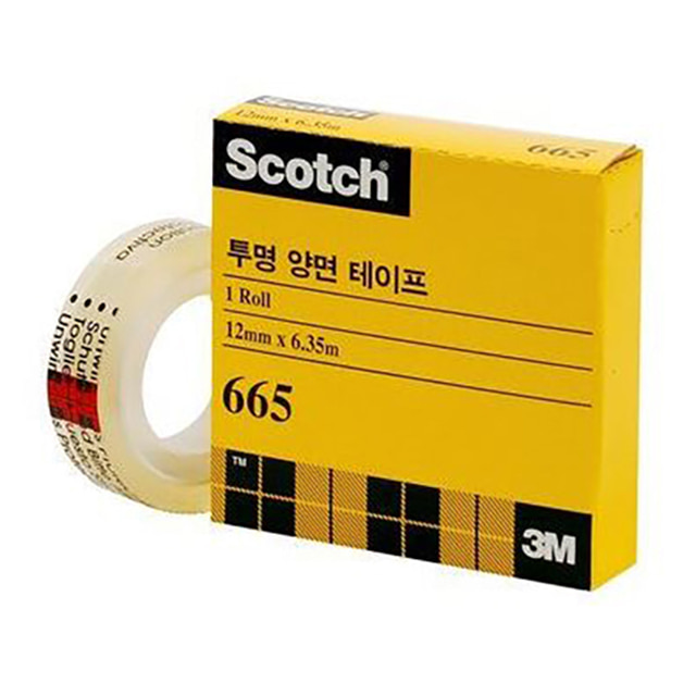 3m 투명 양면테이프 리필 폭 12mm 길이 6.35m - 상품 이미지