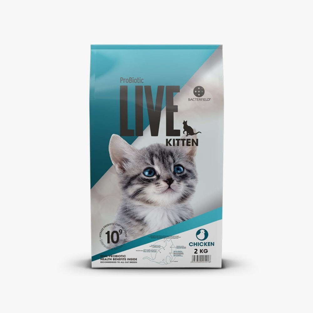 프로바이오틱 라이브 고양이 유산균 사료 자묘용 치킨, 2kg, 1개 - 상품 이미지
