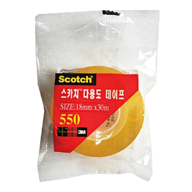 3m 스카치테이프 리필 550R 폭 18mm 길이 30m - 상품 이미지