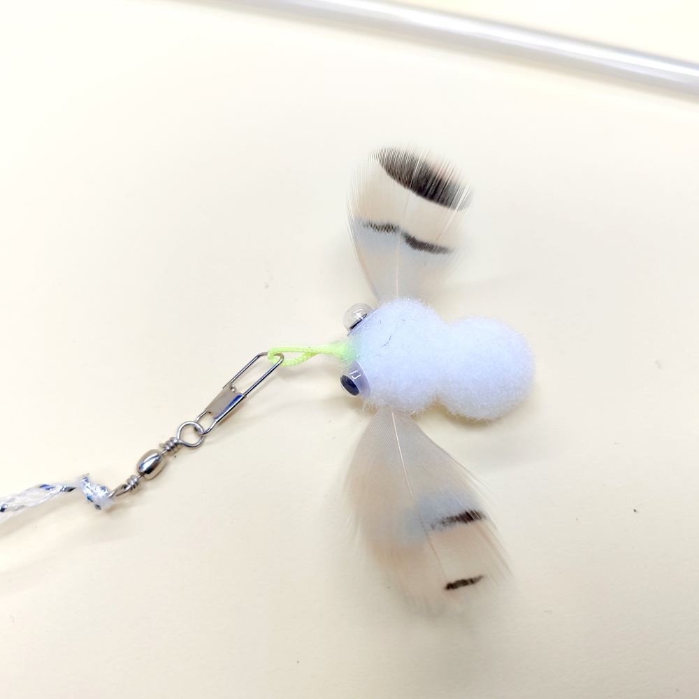 ABIBI'S GOMULSANG 수제 고양이 장난감 리필 낚시대 새 미끼 끈 벌레 깃털 곤충 졸망이 - 상세 이미지 5