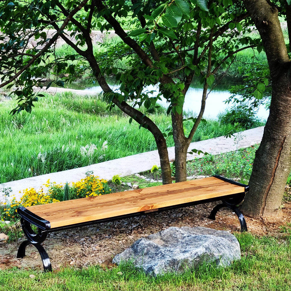 야외벤치 의자 테라스 정원 철제 야외용 카페 공원 평벤치 힐링1200