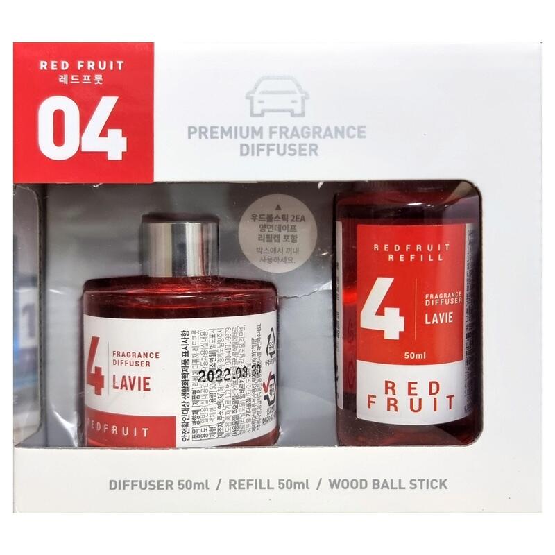 LAVIE 라비에 차량용 기프트세트 본품50ml+리필50ml 04레드프룻 013157 - 상세 이미지 2
