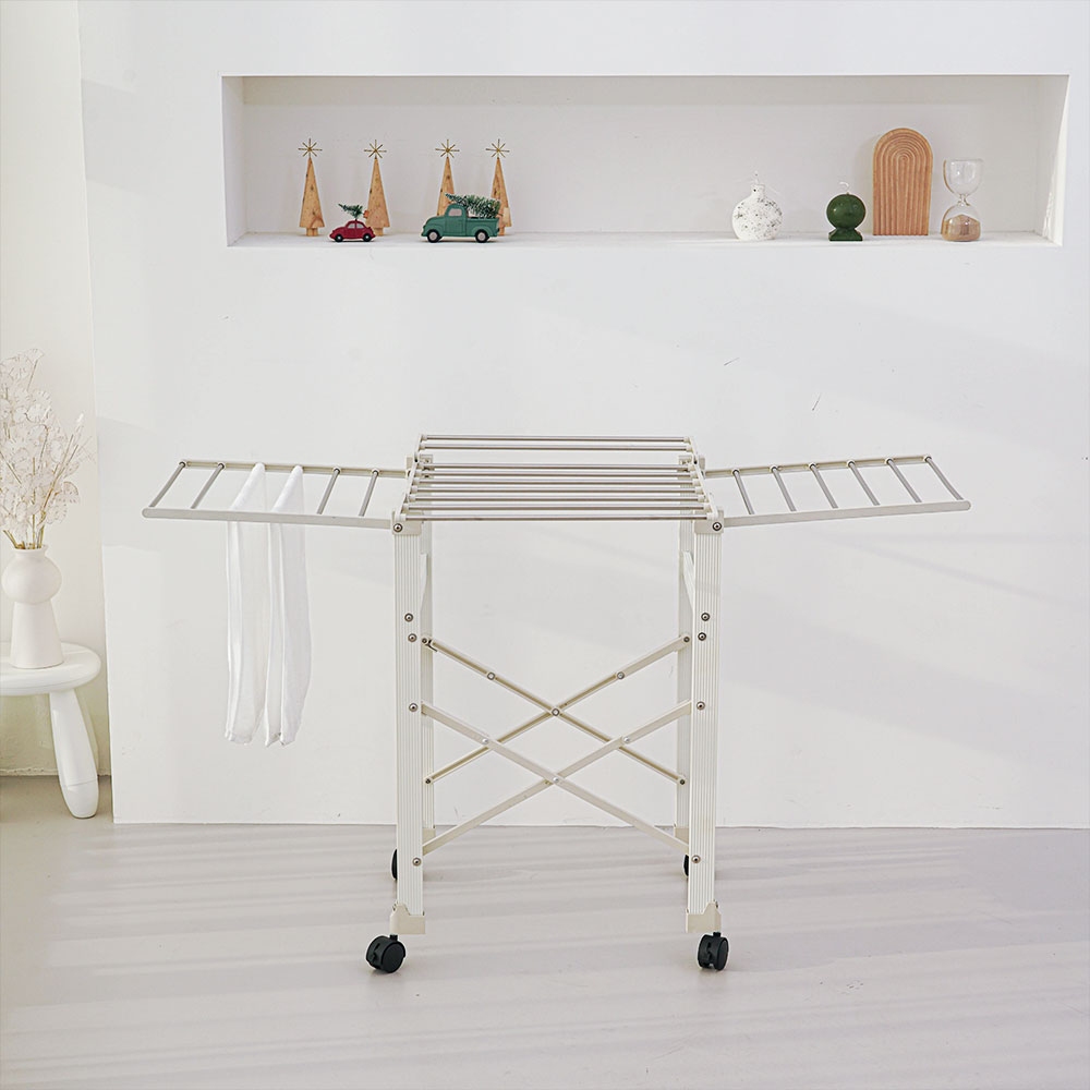 브리즈 이동접이식 미니빨래건조대 원룸빨래건조대 화이트