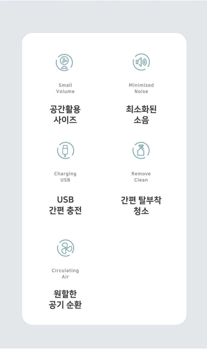 1+1 탁상용 캠핑 저소음 USB 미니 선풍기 사무실 책상 테이블 소형 휴대용 판매처 상세 정보 이미지 3