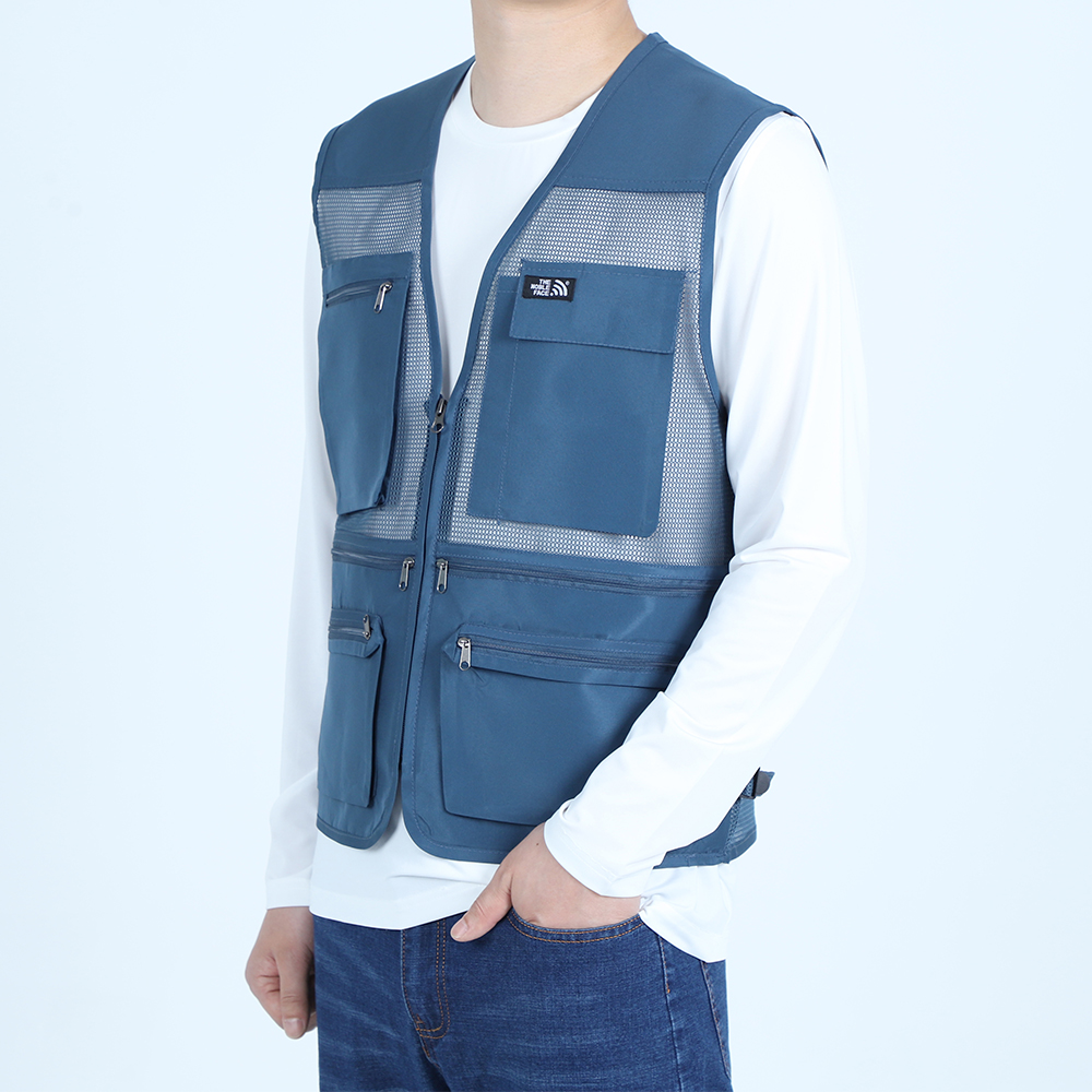 남성 여름망사조끼 아이스조끼 등산용 주머니많은 쿨 배달 빅사이즈
