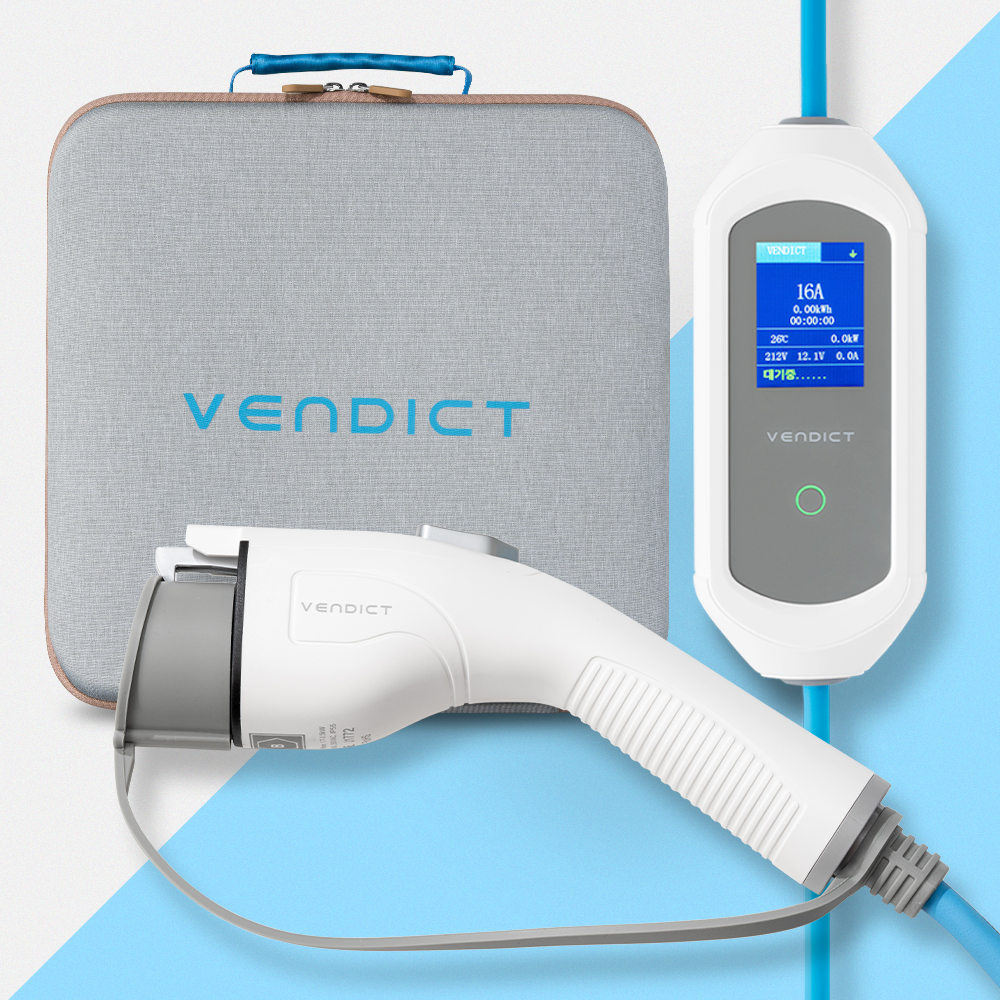 벤딕트 전기차충전기 휴대용 충전케이블 완속 16A 220V 가정용 이동식 5m
