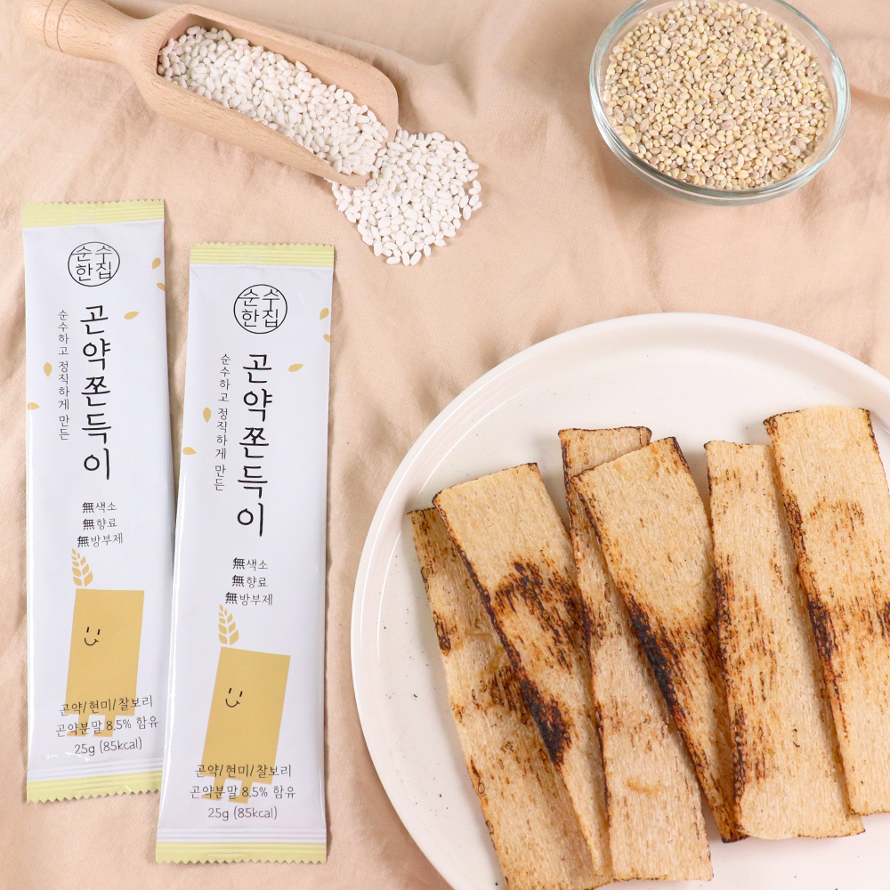 곤약쫀드기 쫀득이 간식 15개입 1봉지+1봉지