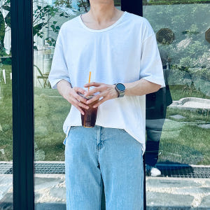 남자반팔티 오버핏 이너 레이어드 반팔티 착용 후기 | 사이즈/핏 총정리 - 상품 이미지 2